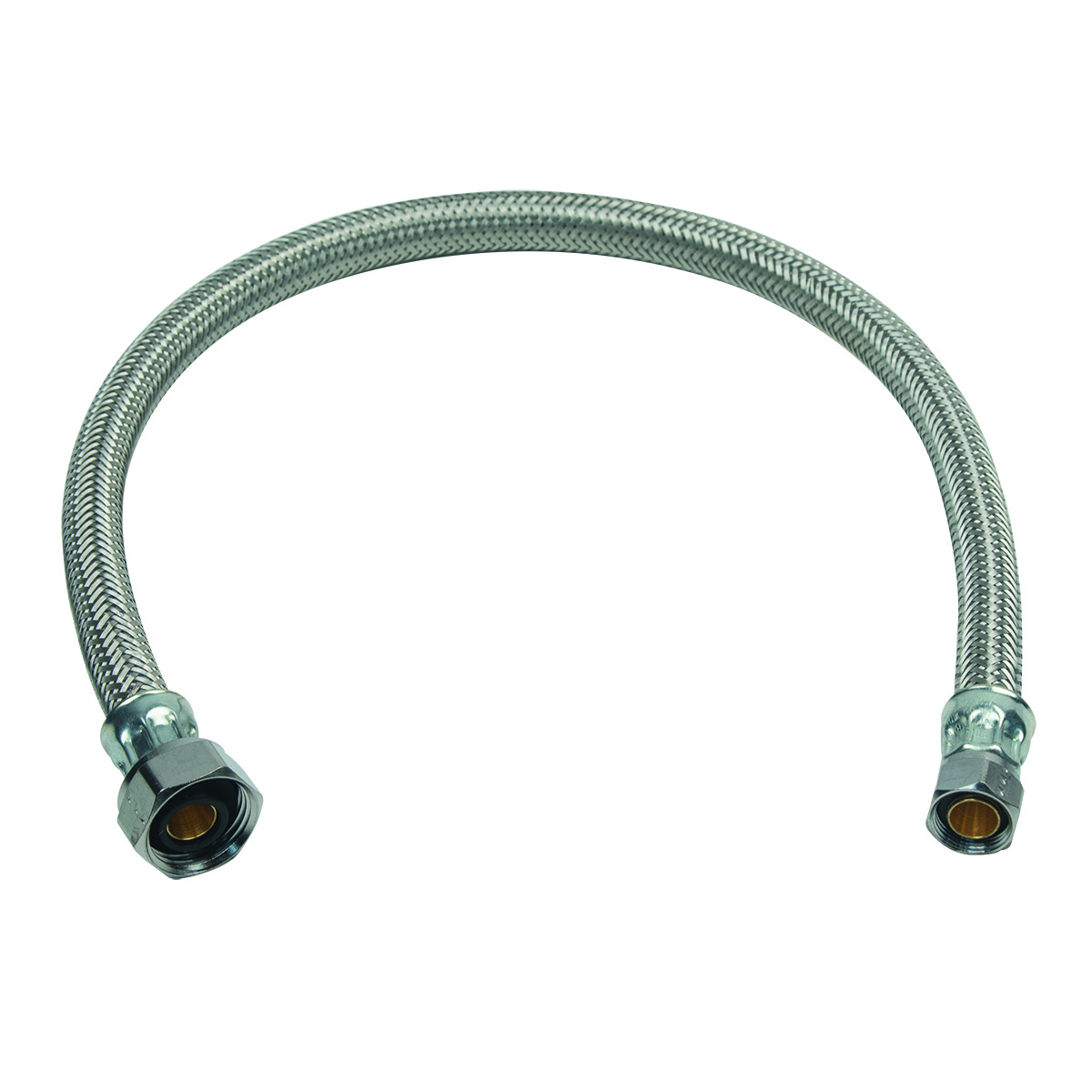 thumbnail image 2 of Stainless Steel Braided Water Connector 20in Flexcraf 20" Braided Faucet Supply Line - 3/8" FIP Stainless Steel Water Connector Stainless Steel Braided Faucet Connector 2 of 14