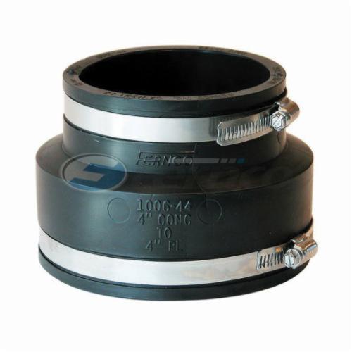 Products G0457, Fernco, Flexible Pipe Coupling, 4 in, Concrete x Plastic/Cast Iron, PVC