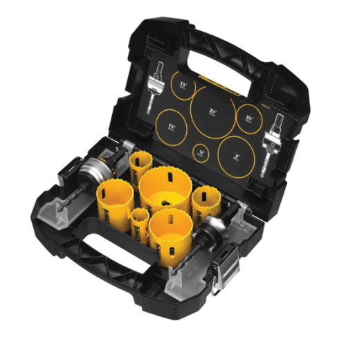 Locke Supply Co. Products T1371 DeWALT DeWALT D180002 Electrician s Hole Saw Kit 9 Pieces Bi Metal Tools Cutting Tools Metalworking Drilling Holemaking