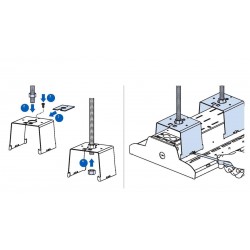 Locke Supply Co. Products P1070 Current Fixtures Albeo 93042617 ABV2 or ABV3 Pendant Rod Mounting Kit for 3 4 in Rod White Electrical Lighting Fixtures Lighting Accessories