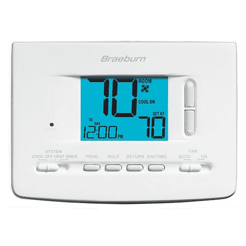 Products | L9047, Braeburn Systems, Braeburn 2220 Economy Thermostat,  Programmable Thermostat, 45 to 90 deg F Control: Heating u0026 Air  Conditioning, HVAC Controls, Thermostats
