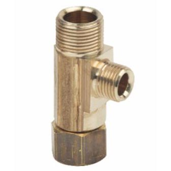 Brass 3/8-in COMP x 3/8-in COMP Adapter Tee