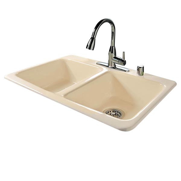 Products | D0041, CECO Sinks, CECO 747-4 ALMOND Self-Rimming Kitchen ...