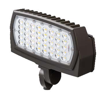 Locke Supply Co. Products Q9016 Atlas Lighting Atlas FM8L45K Compact LED Flood Light 8000 Lumens 4500K Bronze Electrical Lighting Fixtures Outdoor Lighting