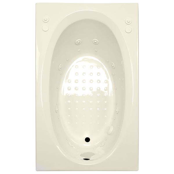 Products A0125, American Acrylic & Injection, BR24 BISCUIT RH WP 36 in x 60 in Oval Whirlpool