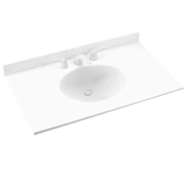 Products B0040, Swanstone, Swan VT1B2249 010 Ellipse Vanity Top, 49