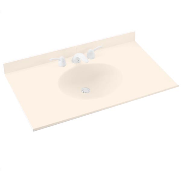 Products B0041, Swanstone, Swan VT02249.018 Ellipse Vanity Top With Overflow and 3 in
