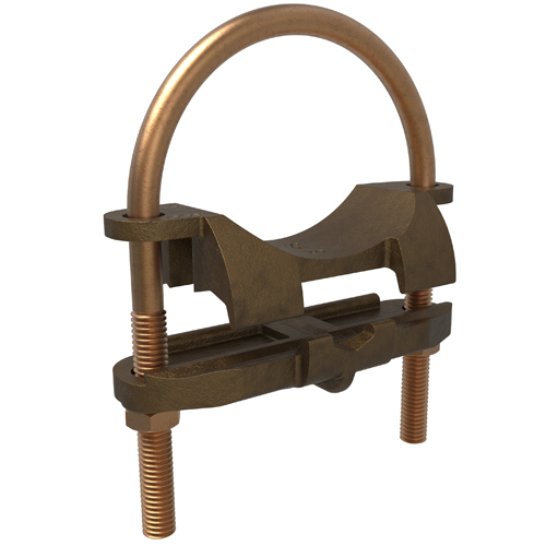 thumbnail image 2 of Penn-Union GPL39 Straight Bronze Ground Clamp Connector – For 4 Solid To 2/0 Copper Wire 2 of 6