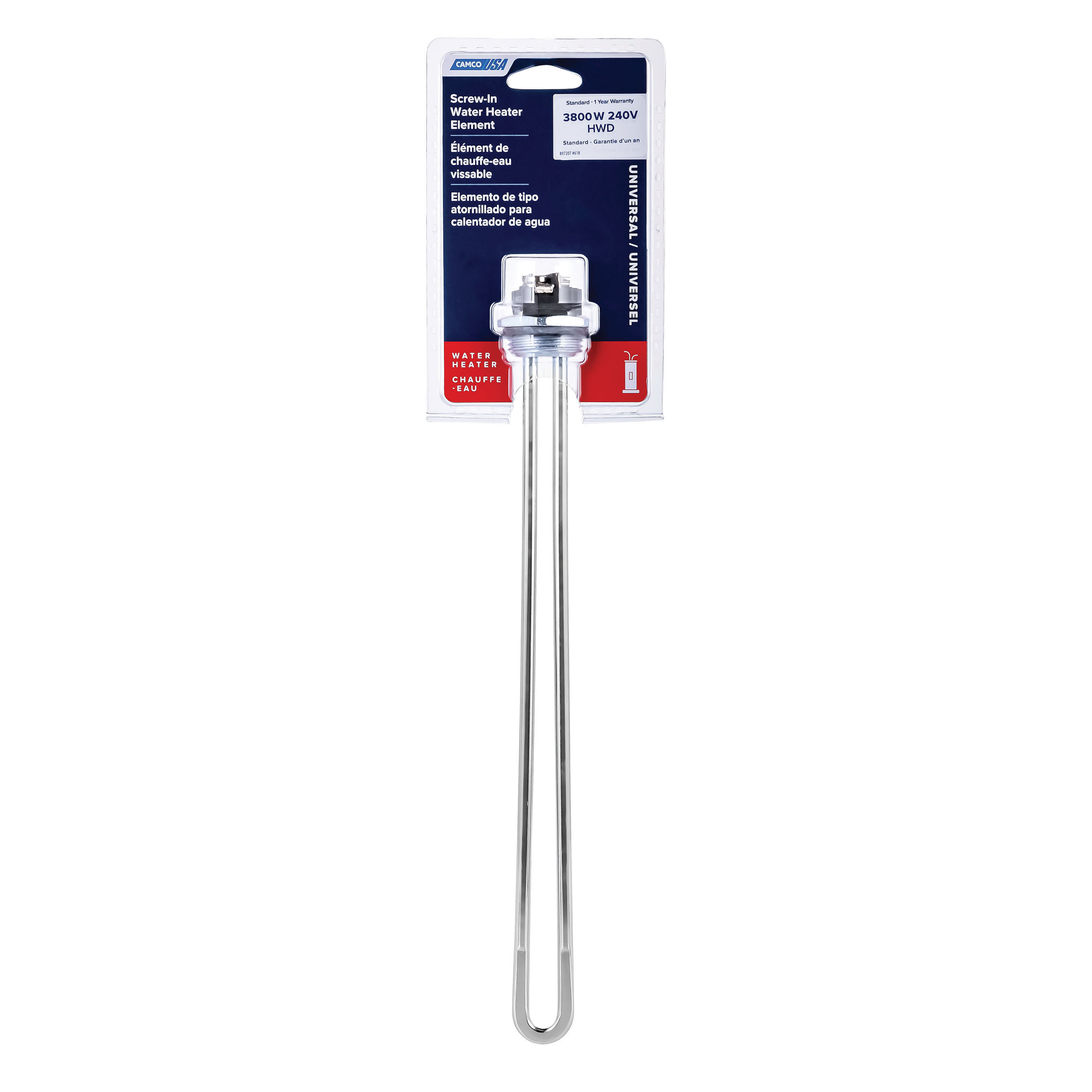 Products | E0473, Camco Manufacturing, Camco 02293 Standard Water Heater  Element, 240 VAC, 3800 W, Screw-In Style, Import: Plumbing, Water Heaters, Water  Heater Replacement Parts