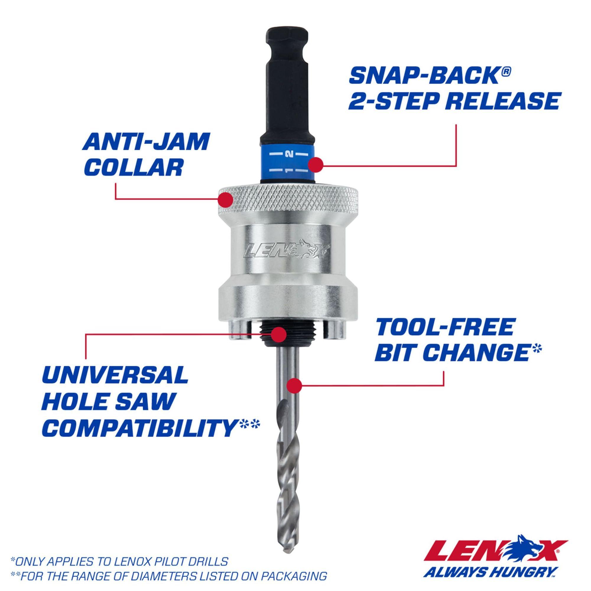 LENOX 1/2-in Quick Change Hole Saw Arbors LENOX 1/2-in Quick Change Hole Saw Arbors