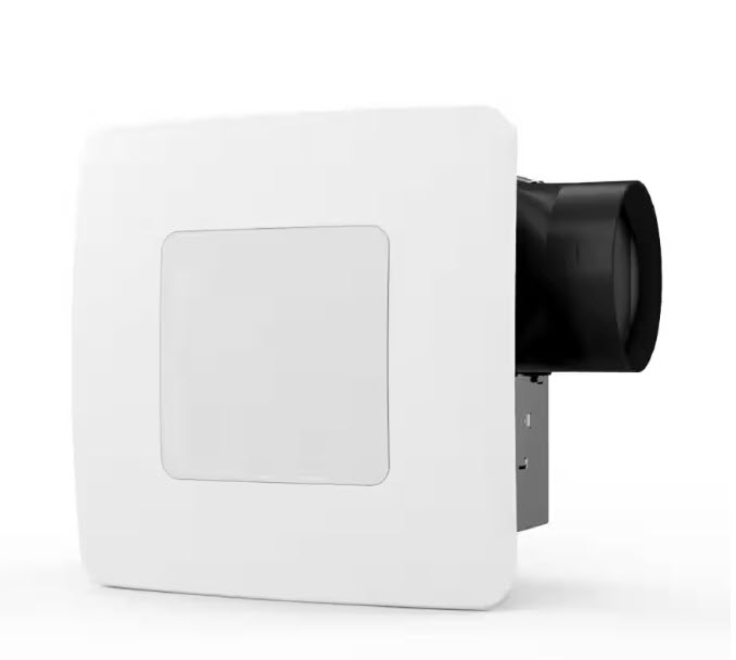 80 CFM Ceiling/Wall Mount Easy Roomside Installation Bathroom/Bath Exhaust Fan with Adjustable LED Lighting, ENERGY STAR 80 CFM Ceiling/Wall Mount Easy Roomside Installation Bathroom/Bath Exhaust Fan with Adjustable LED Lighting, ENERGY STAR